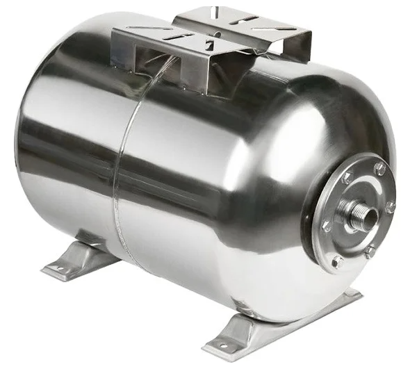 Unipump Гидроаккумулятор горизонтальный 50л (бак - нержавейка, фланец - нержавейка)