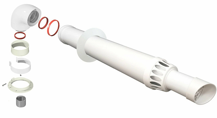 DR THERMO Комплект подключения коаксиальный К-0,75 BRS (Φ60/100mm) 0,75м антилёд универсальный