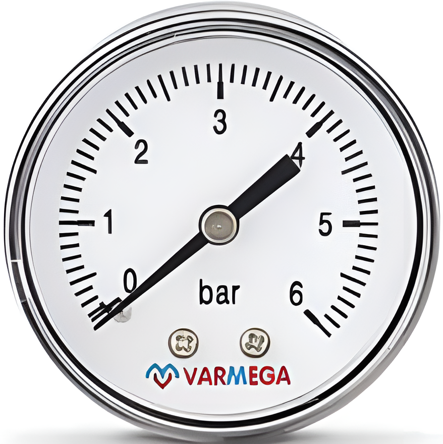 VARMEGA Манометр аксиальный  50 мм, 6 бар, 1/4"