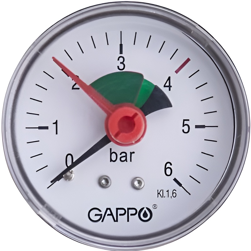 GAPPO Манометр аксиальный 1/4" х 6 бар (10/100)