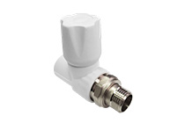 Вентиль для радиатора прямой 20х1/2" (60/15) (Valfex) БЕЛЫЙ