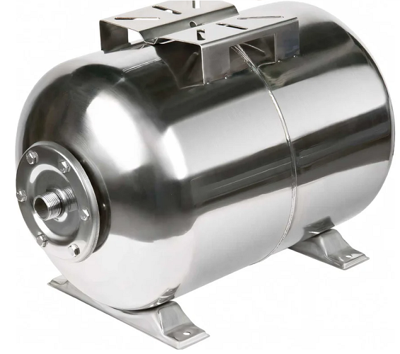 Unipump Гидроаккумулятор горизонтальный 50л (бак - нержавейка, фланец - нержавейка)