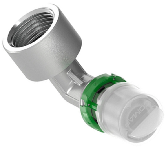 Comap Угольник 90° с внутренней резьбой латунь 20х2 - 1/2" (100)