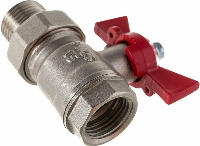 VALFEX Кран-американка OPTIMA шаровый полусгон бабочка 1/2 (100/25)
