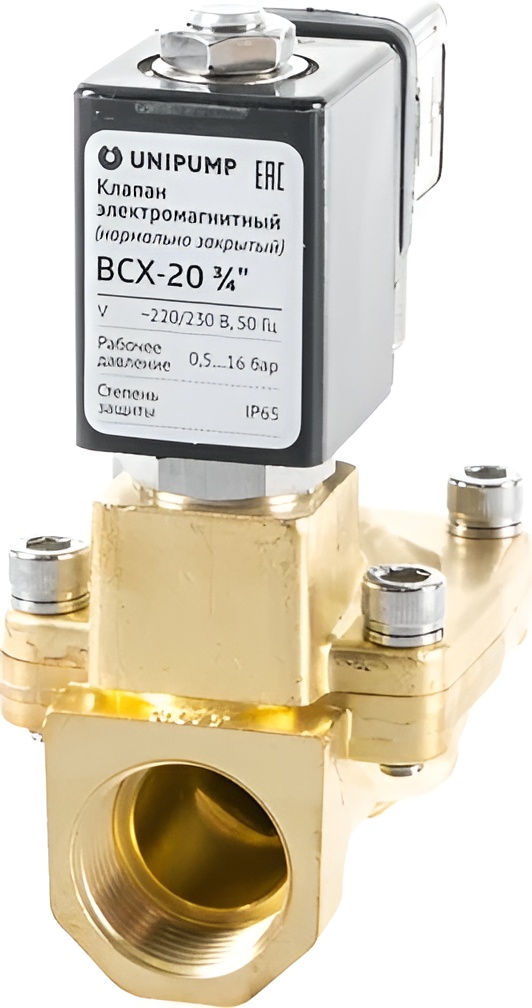 Unipump Клапан электромагнитный BCX-20 3/4" нормально закрытый