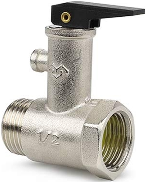 VARMEGA Клапан предохранительный, НР-ВР, для бойлера, с курком 1/2", 8.5 бар