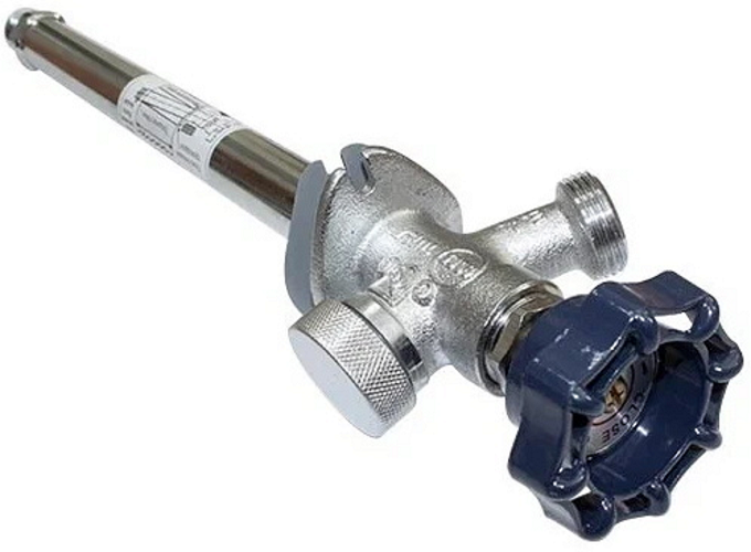 MERRILL Кран незамерзающий, вход 1/2" НР, выход 3/4" НР, латунь (толщина стены 450мм) 