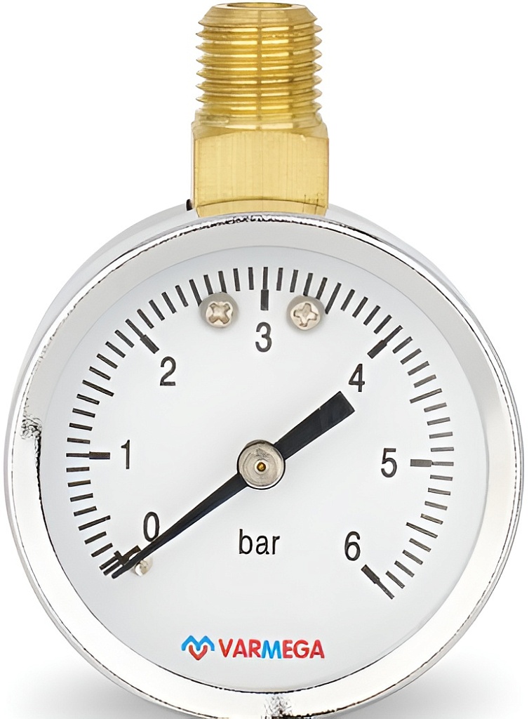 VARMEGA Манометр радиальный  50 мм, 6 бар, 1/4"