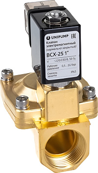 Unipump Клапан электромагнитный BCX-25 1" нормально закрытый