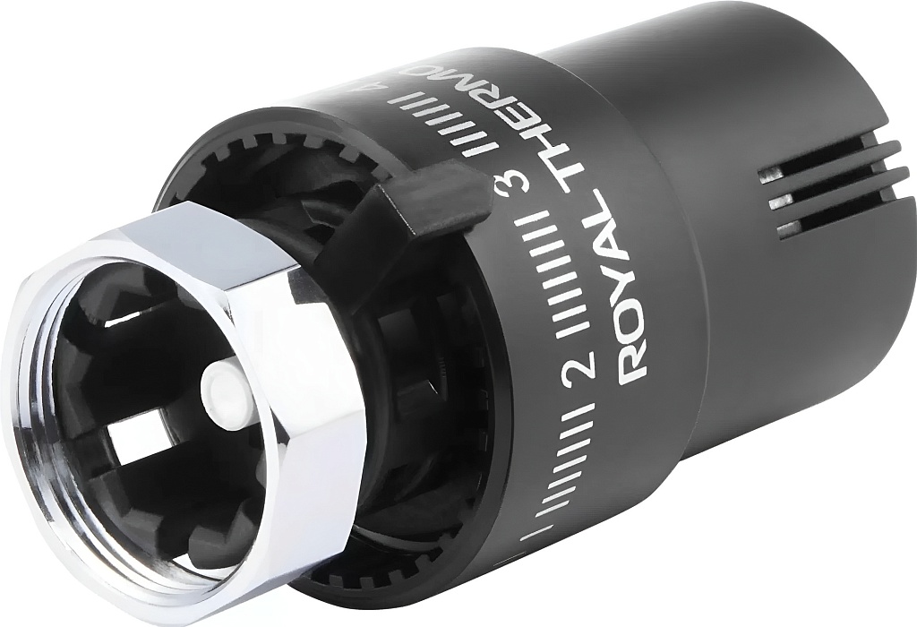 Royal Thermo  Термоголовка жидкостная Design, Click (черный)