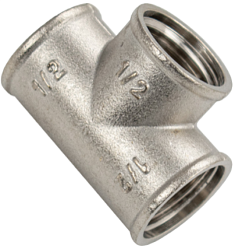 VALFEX Тройник НИКЕЛИРОВАННЫЙ ВР-ВР-ВР 1/2" (100/10)